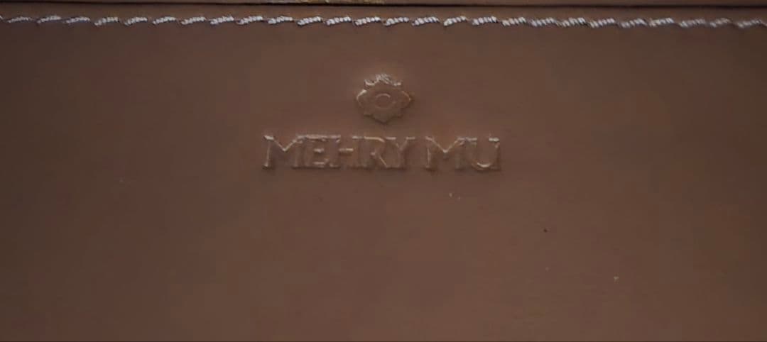 美品 ☆ MEHRY MU　メヘリームー　牛革&籐かごバッグ