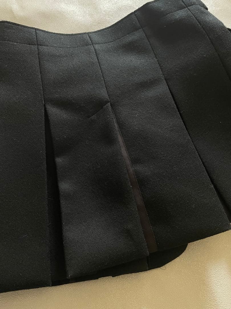 Sacai サカイ 23-06763ウールメルトンレイヤードショーツ スカート