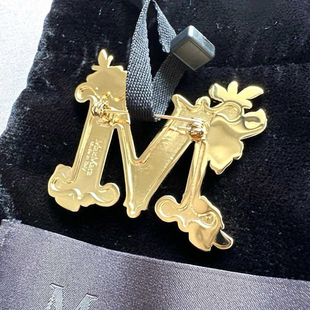 25SS新作 新品MaxMara クリスタルブローチ フローラル