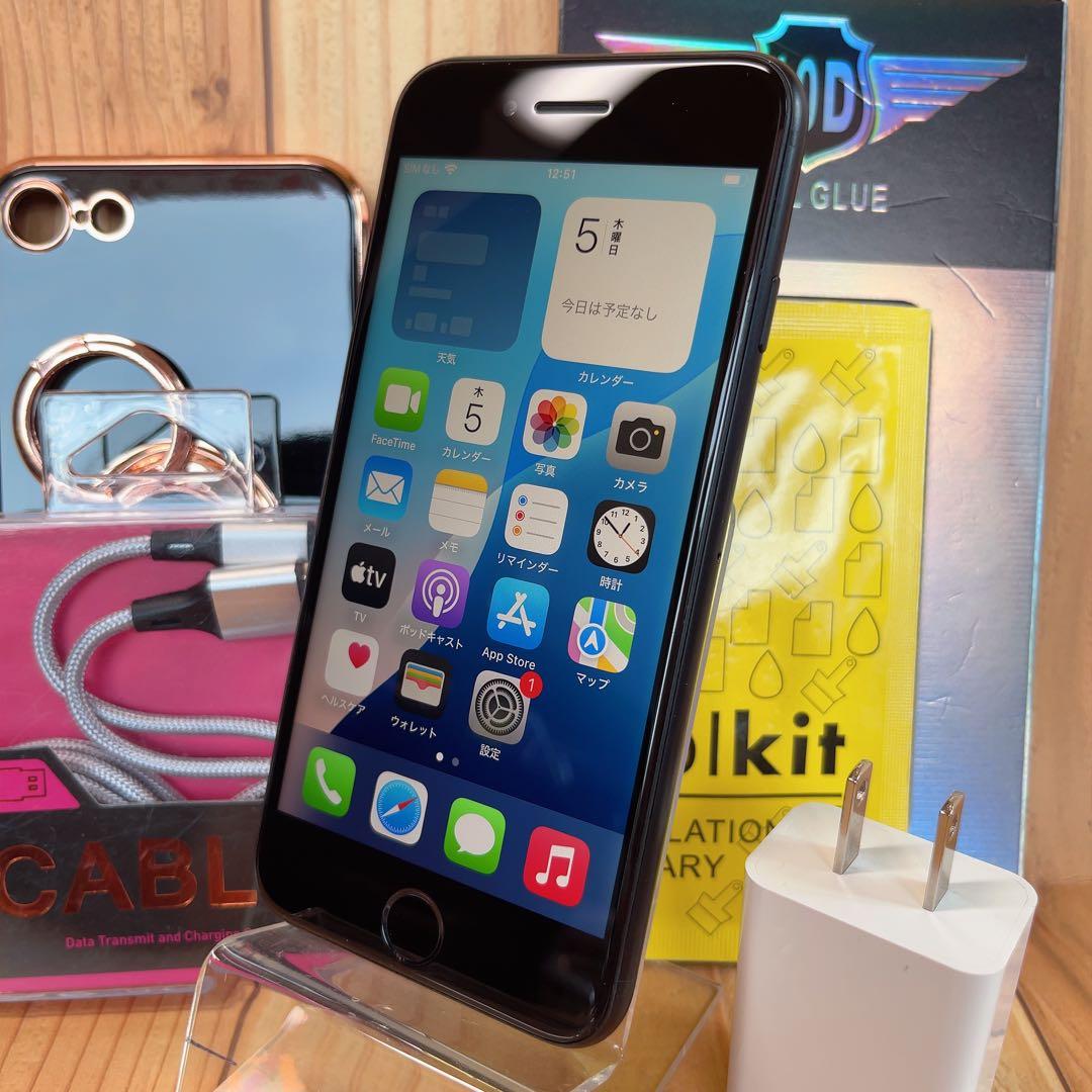 SIMフリー 本体 iPhone SE2 64 GB 188 ブラック 電池新品