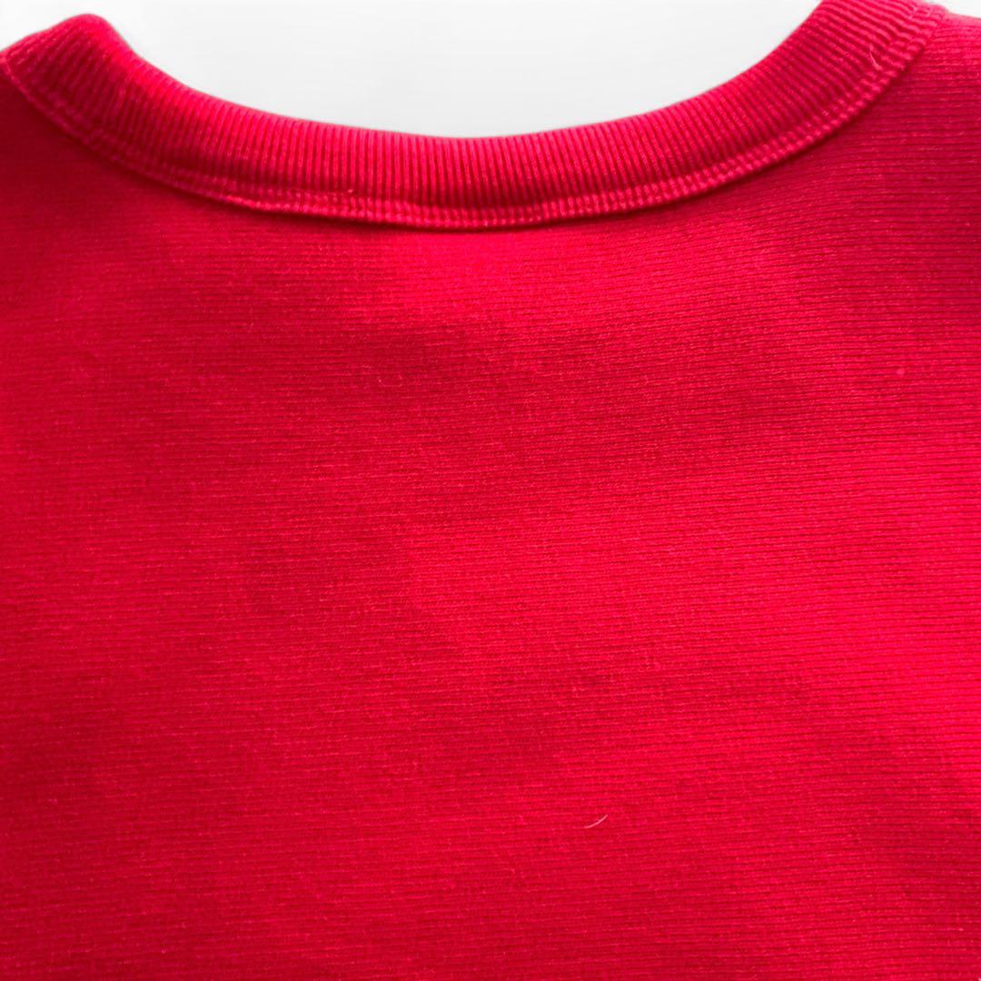 【刺繍ロゴ】チャンピオンスウェット リバースウィーブ L 青タグ 赤 70s復刻