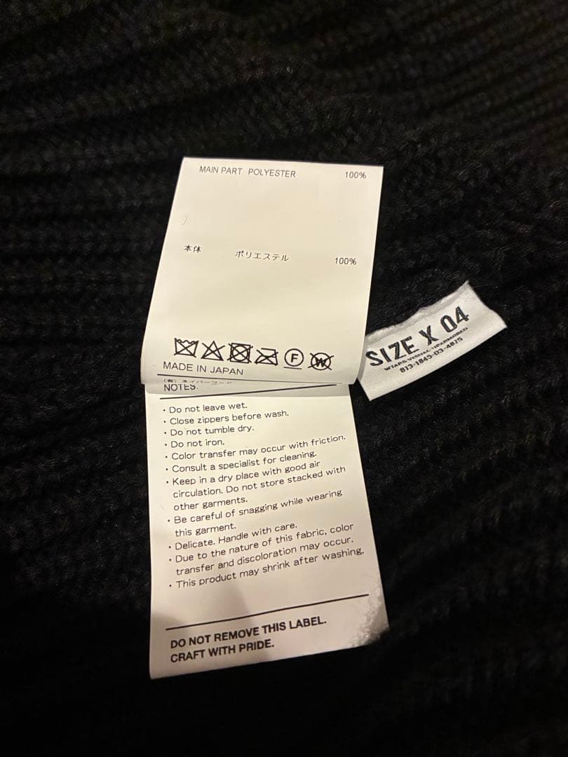 WTAPS ハーフジップニット サイズ04 ブラック タグ付き 未使用