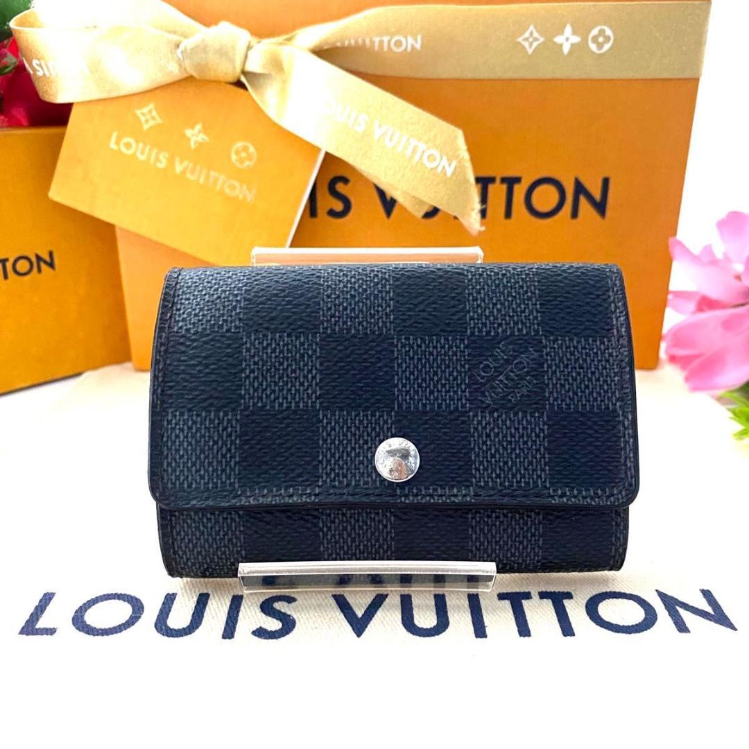 ルイ ヴィトン◎ミュルティクレ6 ダミエ グラフィット キーケース　6連 黒