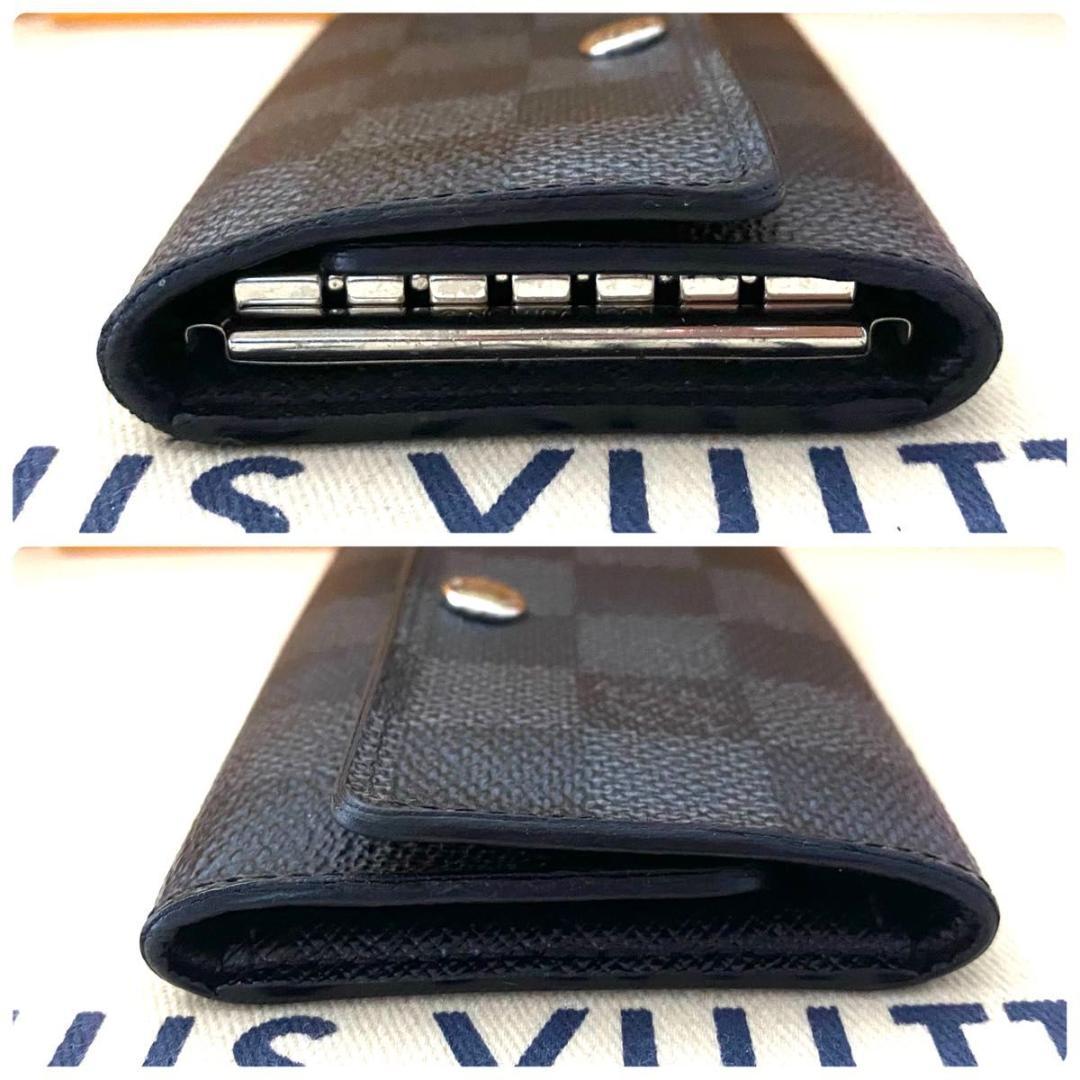 ルイ ヴィトン◎ミュルティクレ6 ダミエ グラフィット キーケース　6連 黒