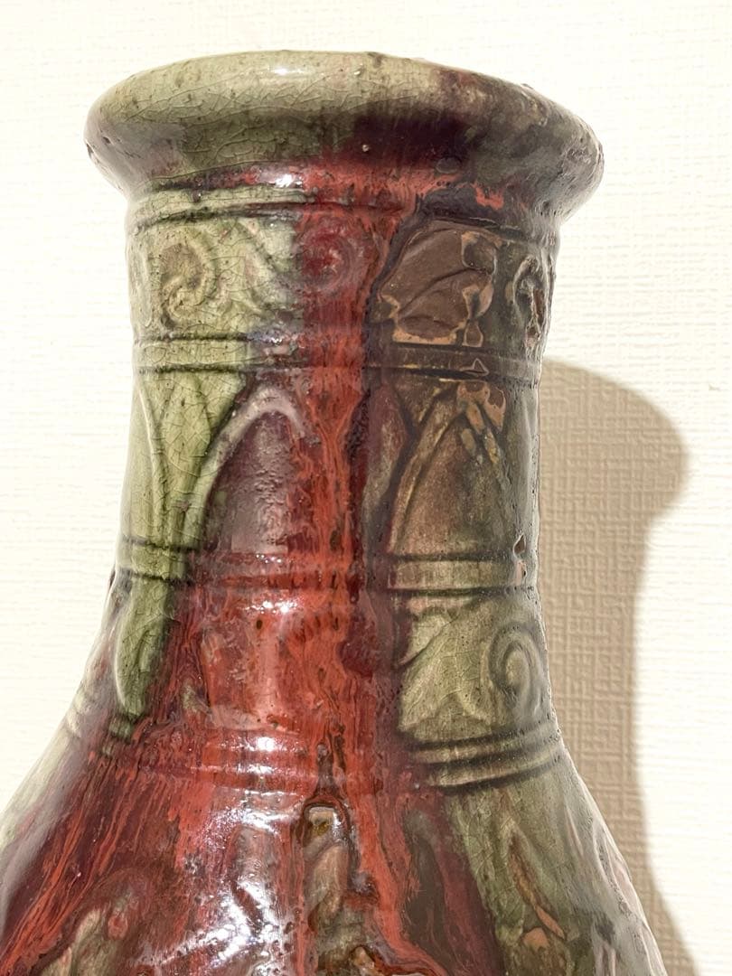 やちむん 琉球焼 壷屋焼 花瓶 花入れ 沖縄 焼き物 高さ44cm