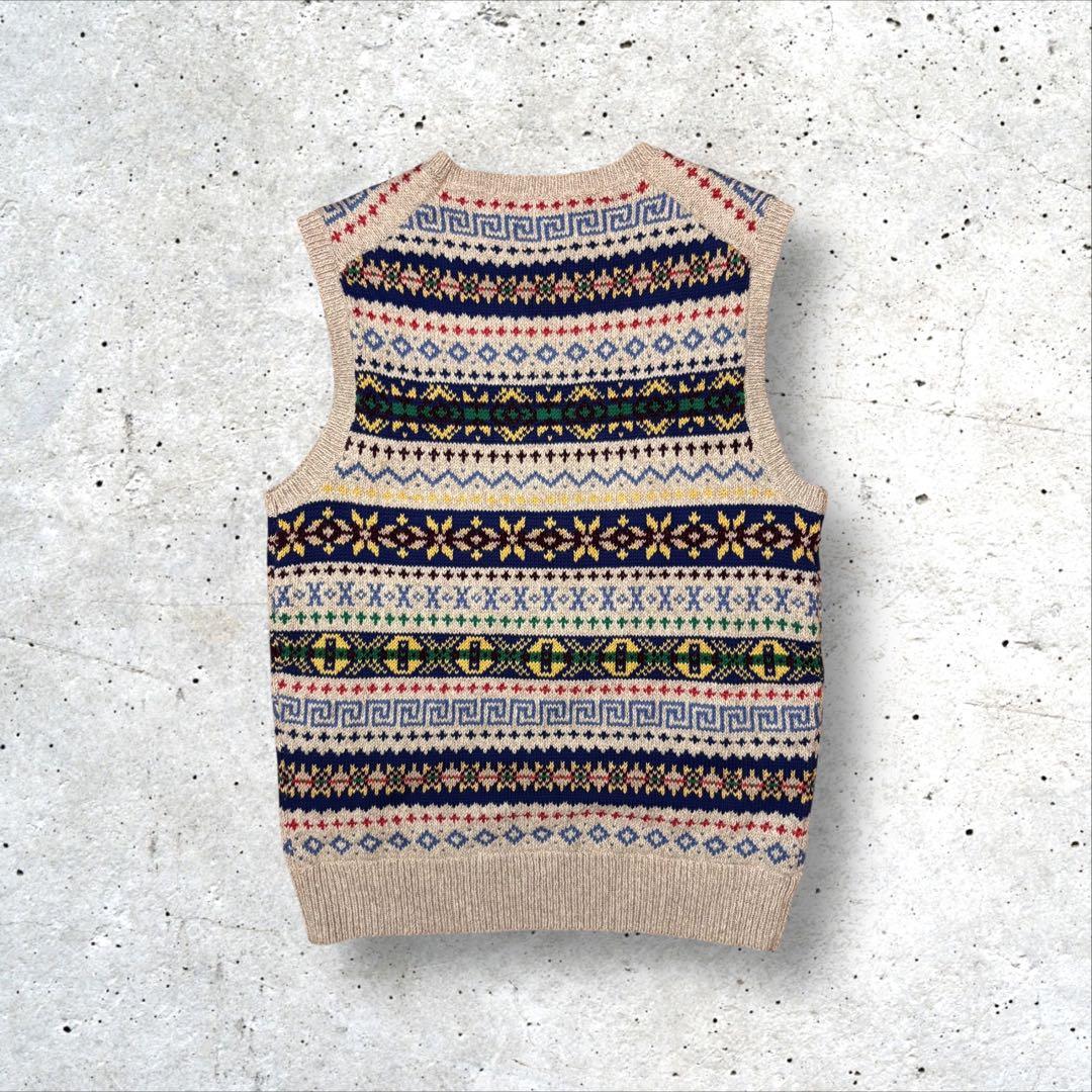 ポロラルフローレン フェアアイル タイガー 刺繍 ワッペンニットベスト SP