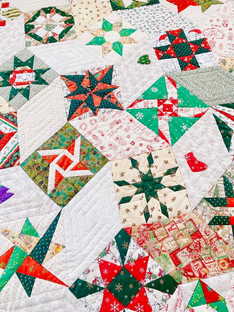 【ハンドメイド】クリスマス キルト タペストリー98×98cm