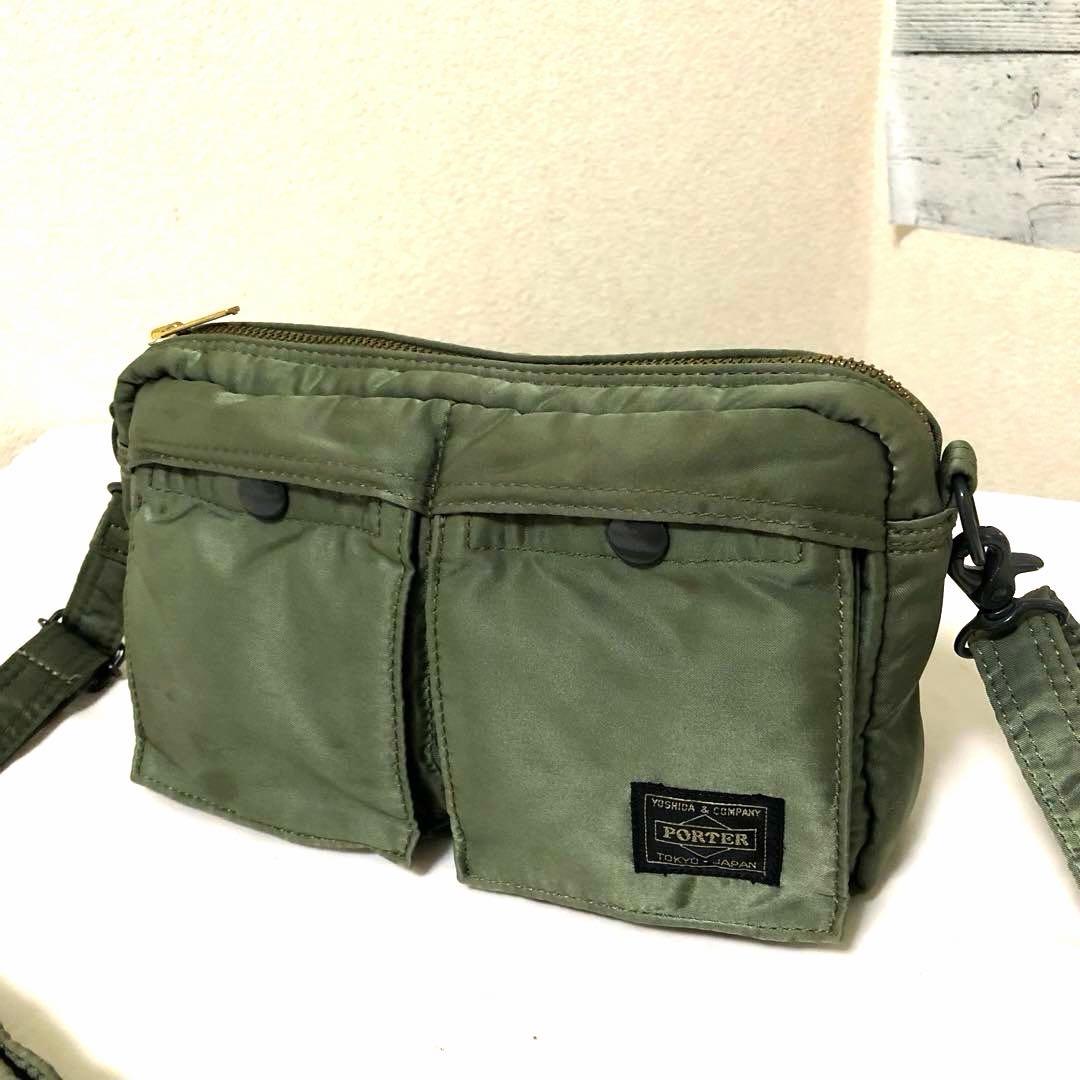 極美品✨ポーター タンカー ミニショルダーバッグ ウォレット セージ 吉田カバン