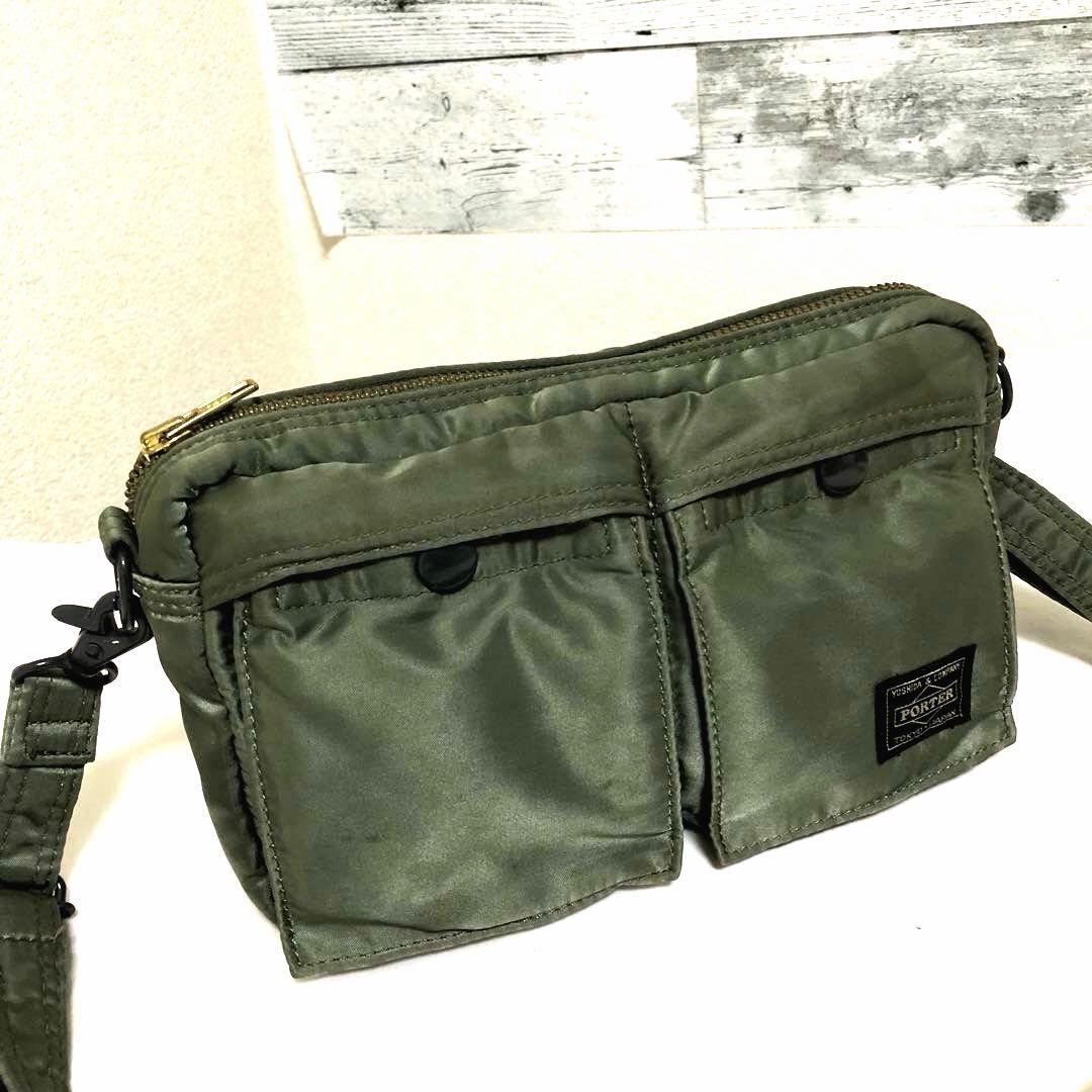 極美品✨ポーター タンカー ミニショルダーバッグ ウォレット セージ 吉田カバン