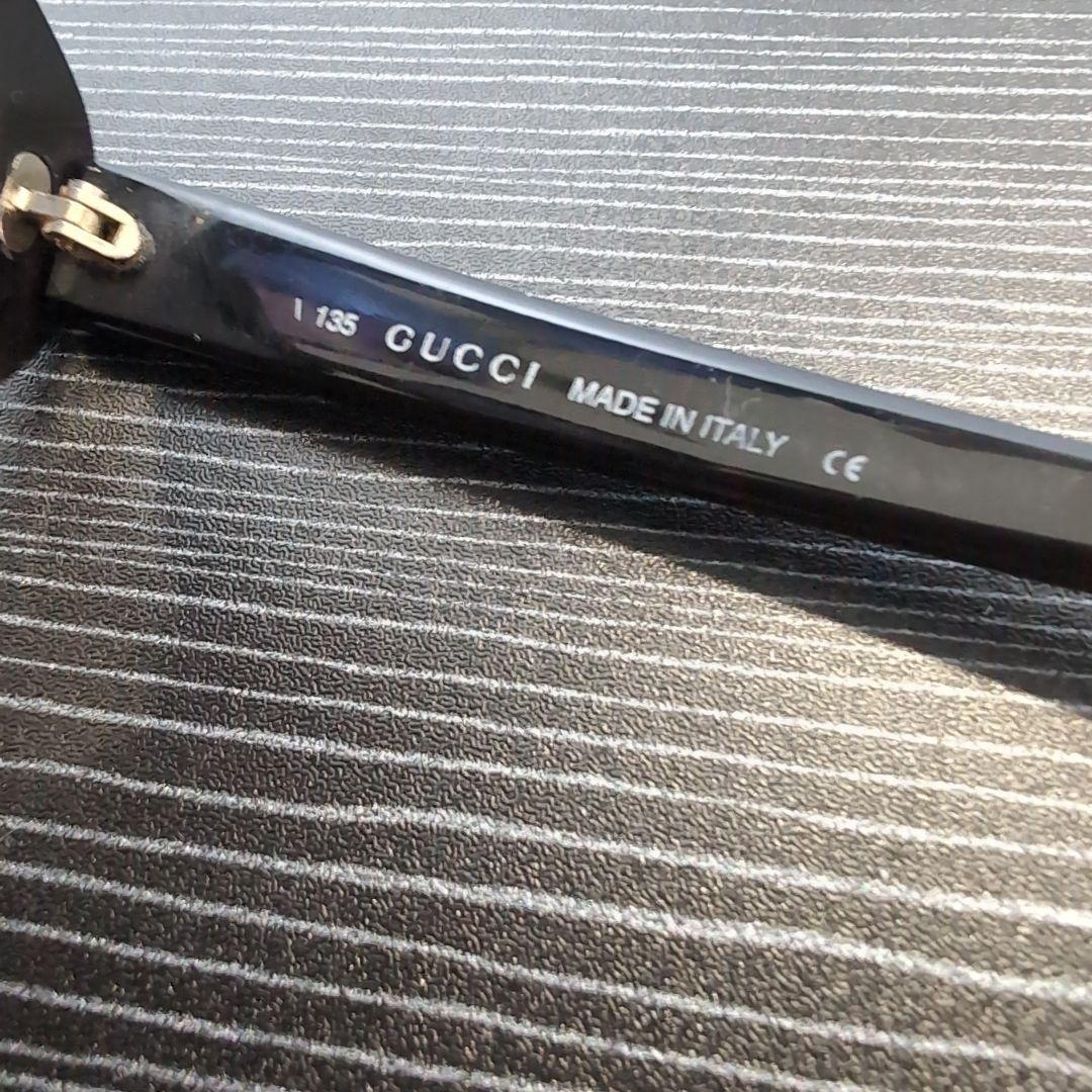 GUCCI イタリア製 Gロゴ装飾スリムオーバルレディースサングラス度無し