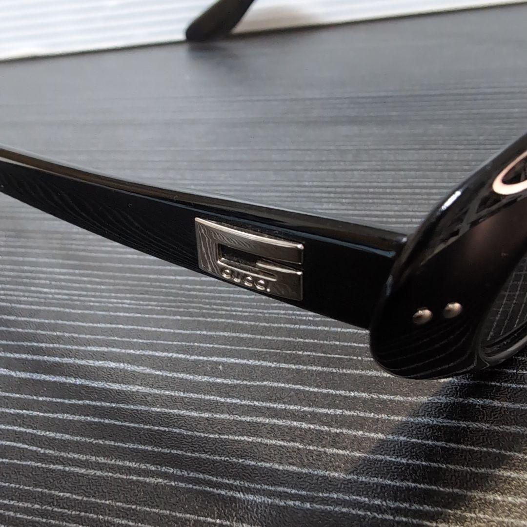 GUCCI イタリア製 Gロゴ装飾スリムオーバルレディースサングラス度無し