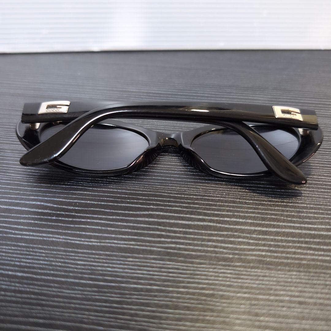 GUCCI イタリア製 Gロゴ装飾スリムオーバルレディースサングラス度無し