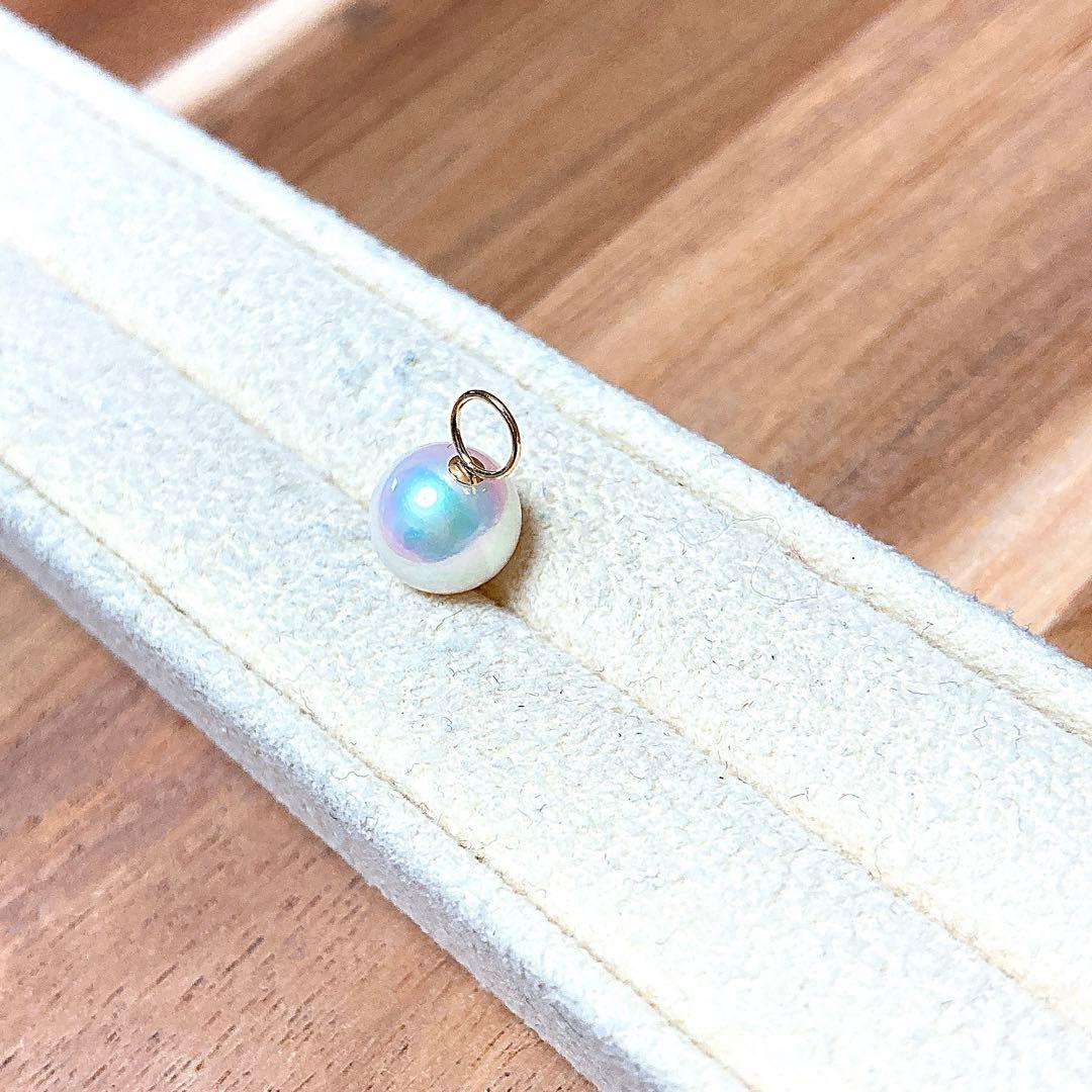 【新品・百貨店商品／総本店】2146★K18ツキサシ付き天女級アコヤ真珠★最強珠