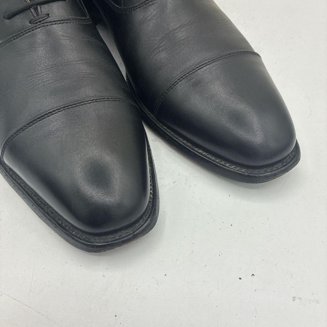 【良品】スコッチグレイン ストレートチップ 25.5 0286 ビジネス 黒