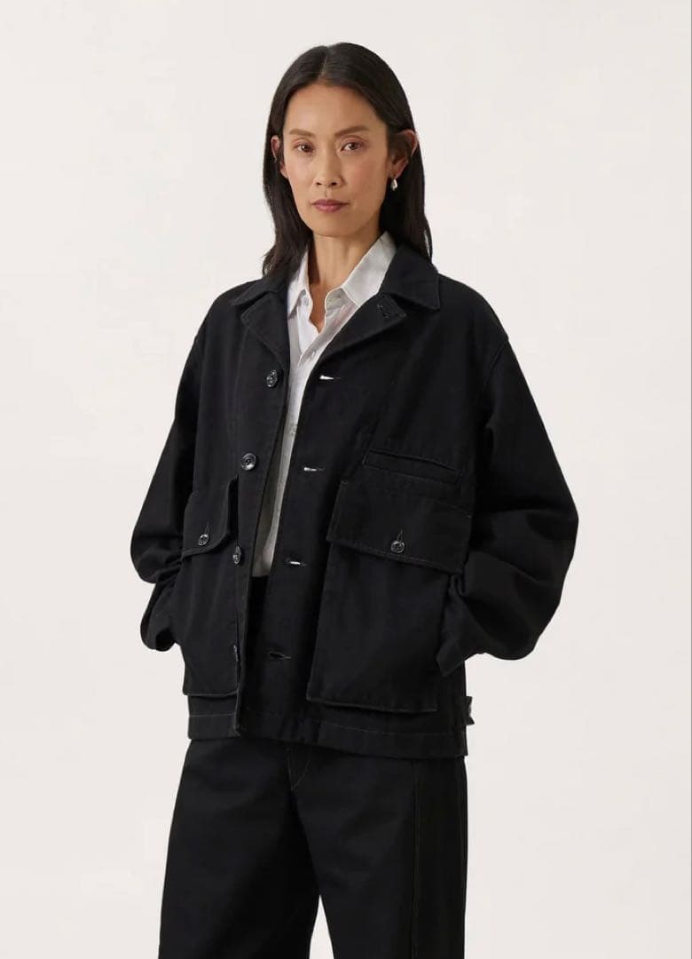 【LEMAIRE】BOXY JACKET BLACK DENIM