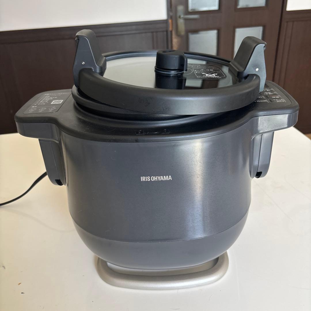 IRIS OHYAMA 電気圧力鍋 4.0L グレー