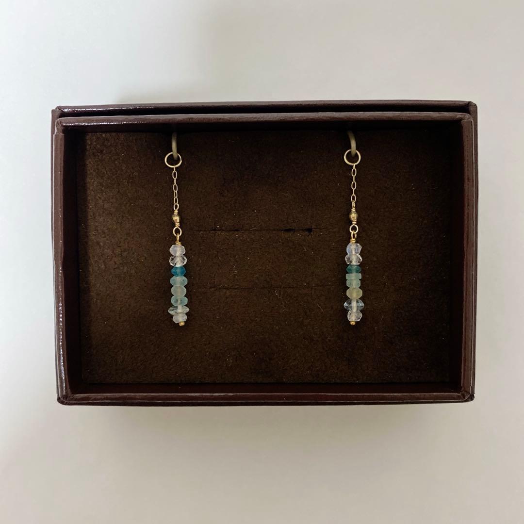 agete K10ローマンガラスピアスチャーム