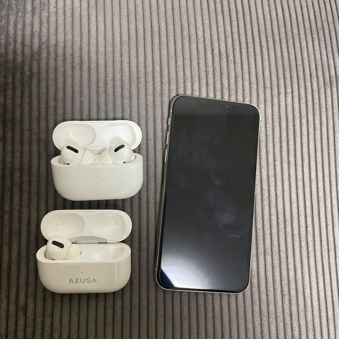 Apple AirPods Pro 本体 充電ケース付き　iPhone X本体