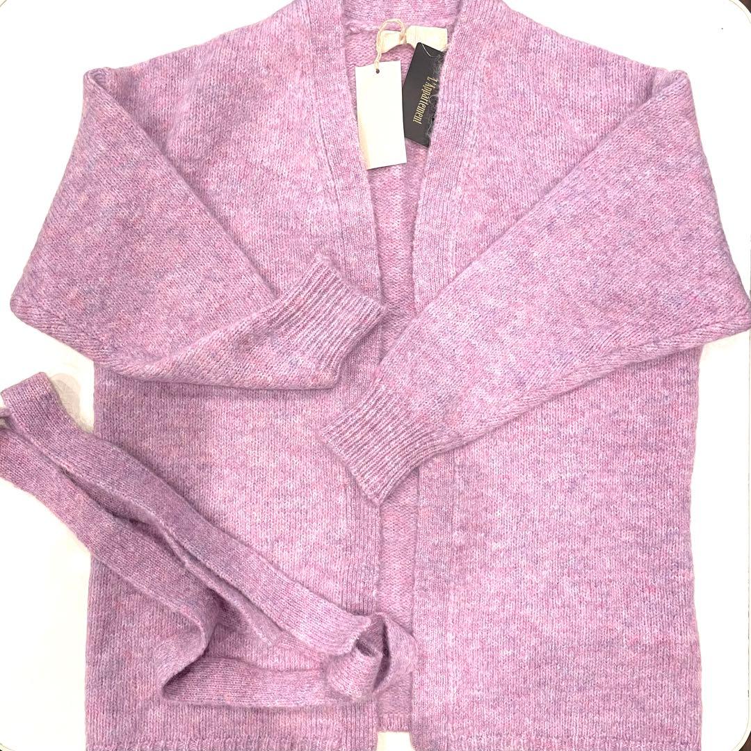 タグ付 22AW アパルトモン別注アールジュビリー モヘヤ混カーディガン　ピンク