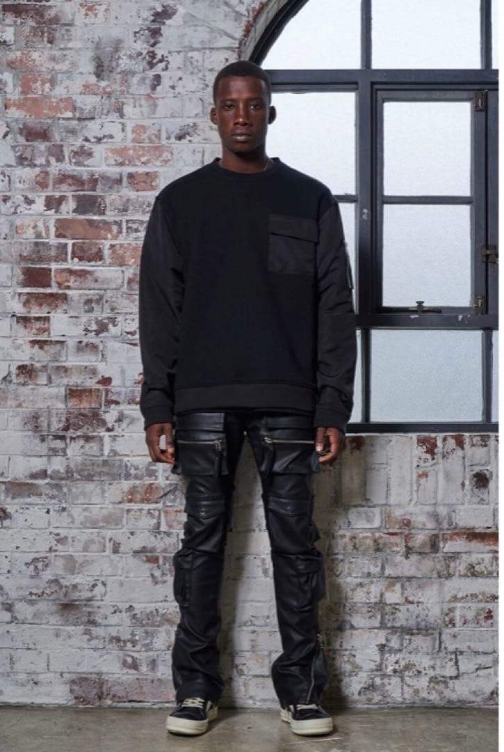 トップス mlvince bomber sleeve crew black