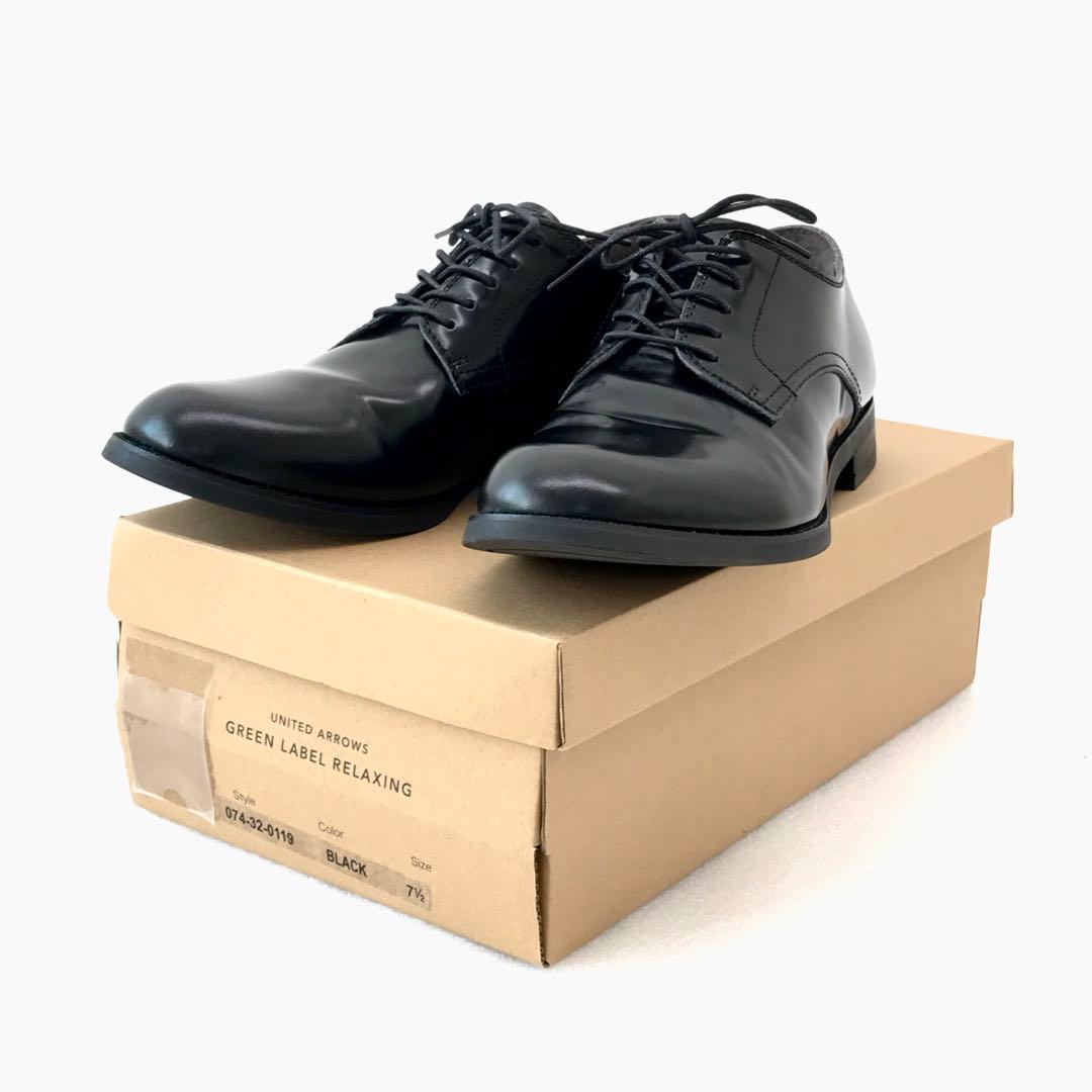 【美品】UNITED ARROWS プレーントゥシューズ 黒 71/2 革靴