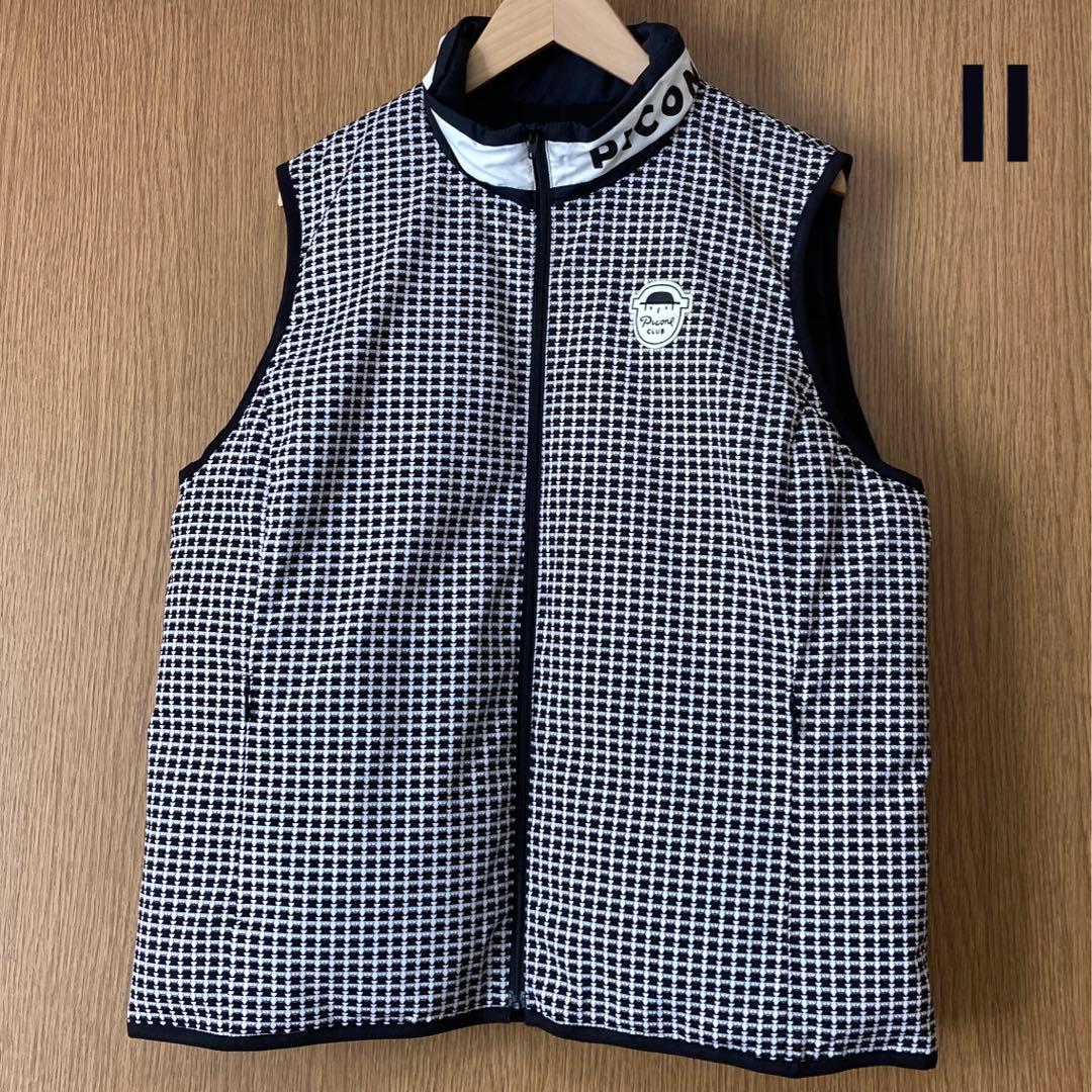 5.3万♡超美品♡ ピッコーネ CLUB ダウンベスト 中綿 ジャケット 黒 白