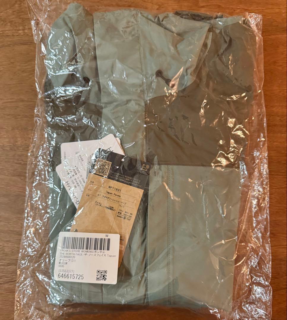 新品未開封　ノースフェイス　レインポンチョ　タグアンポンチョ　レインコート