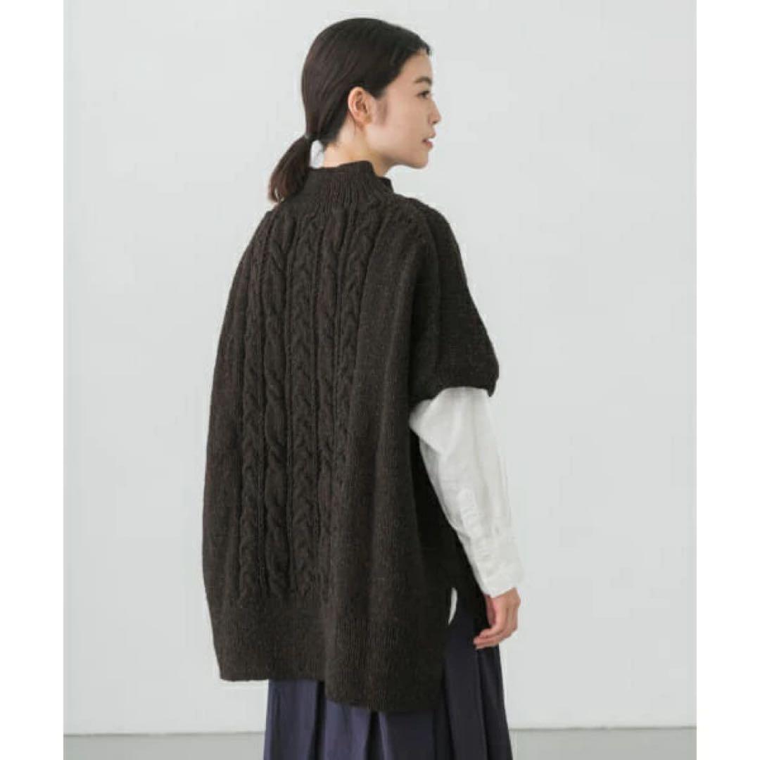 かぐれ 【22AW】ペルーワイドニットベス COFFEE kagure