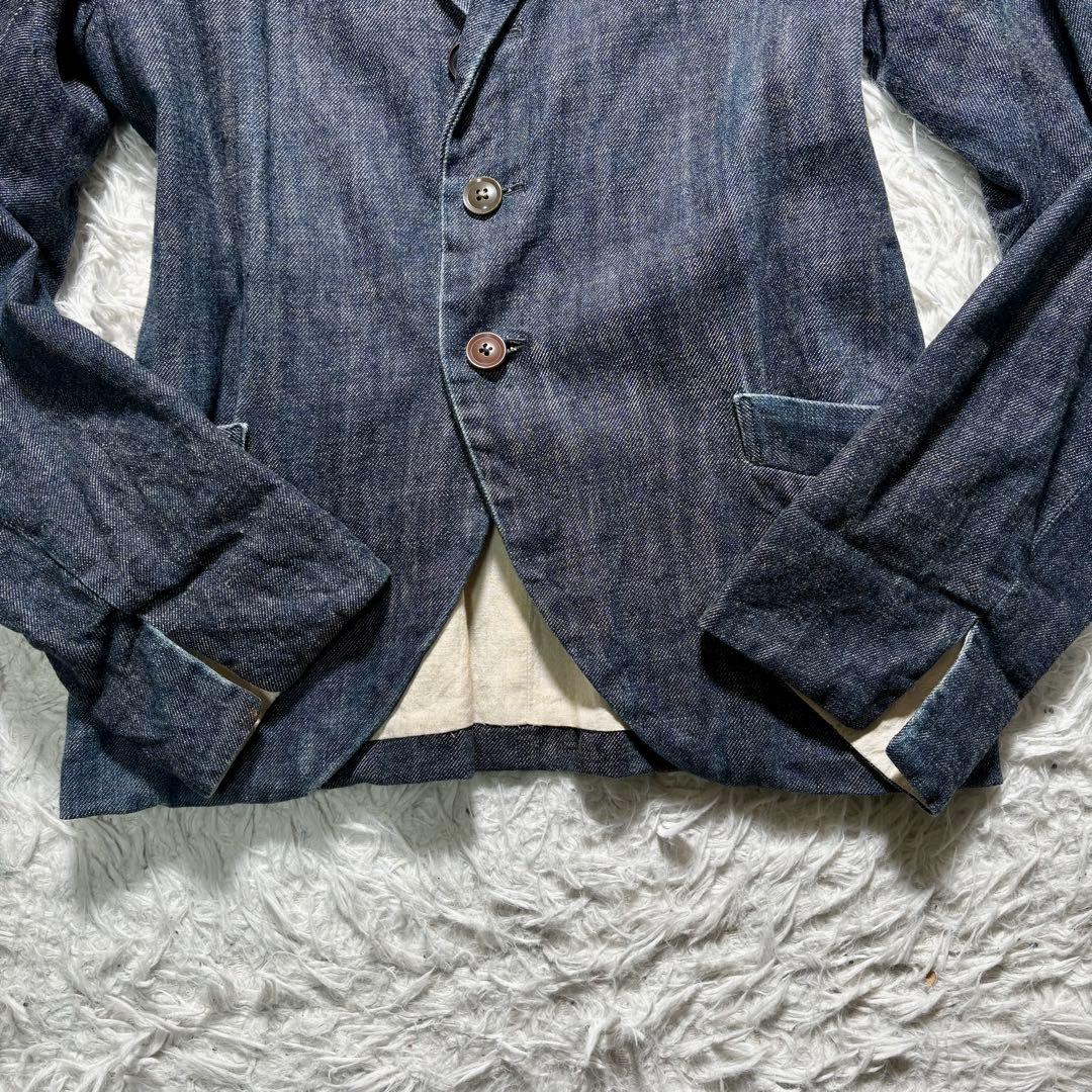【美品】KLASICA テーラードジャケット　コットンリネン　デニム 2 日本製