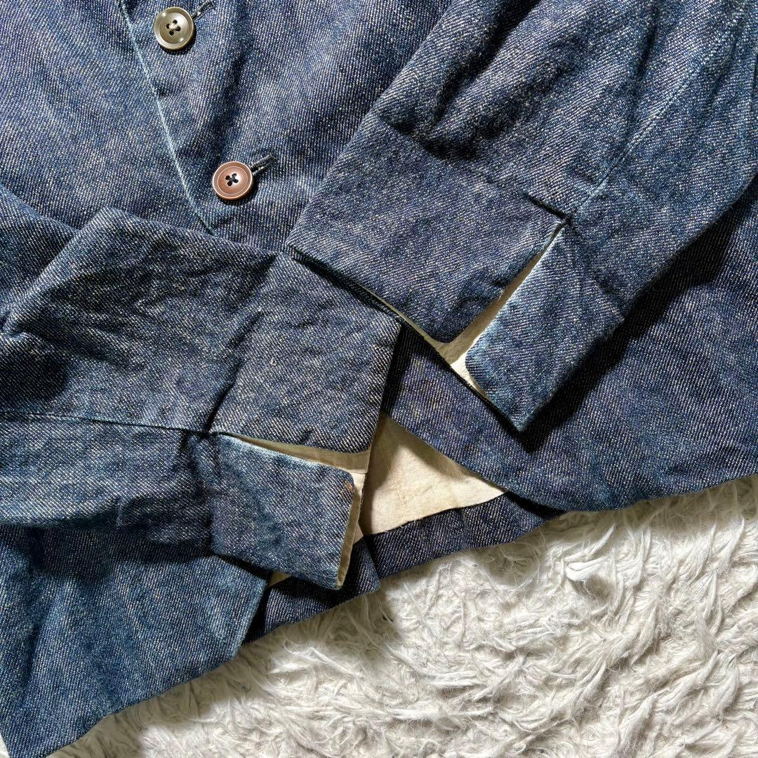 【美品】KLASICA テーラードジャケット　コットンリネン　デニム 2 日本製
