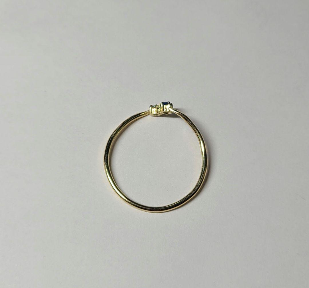 素晴らしいブルーの共演★バターリャパライバトルマリン&アウイナイトリング18金★