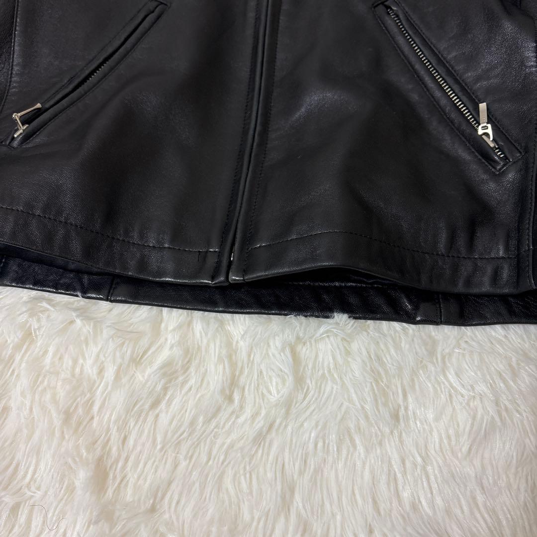 CHEVIGNON シェビニオン　レザーライダースジャケット　シングル　ベルト