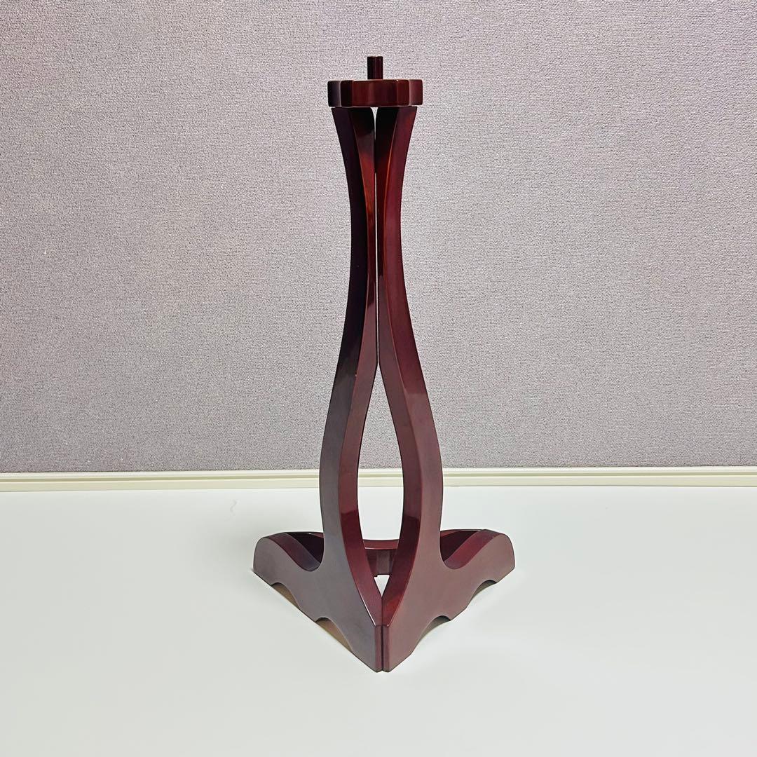 【美品】木製 三線立て スタンド 三角型