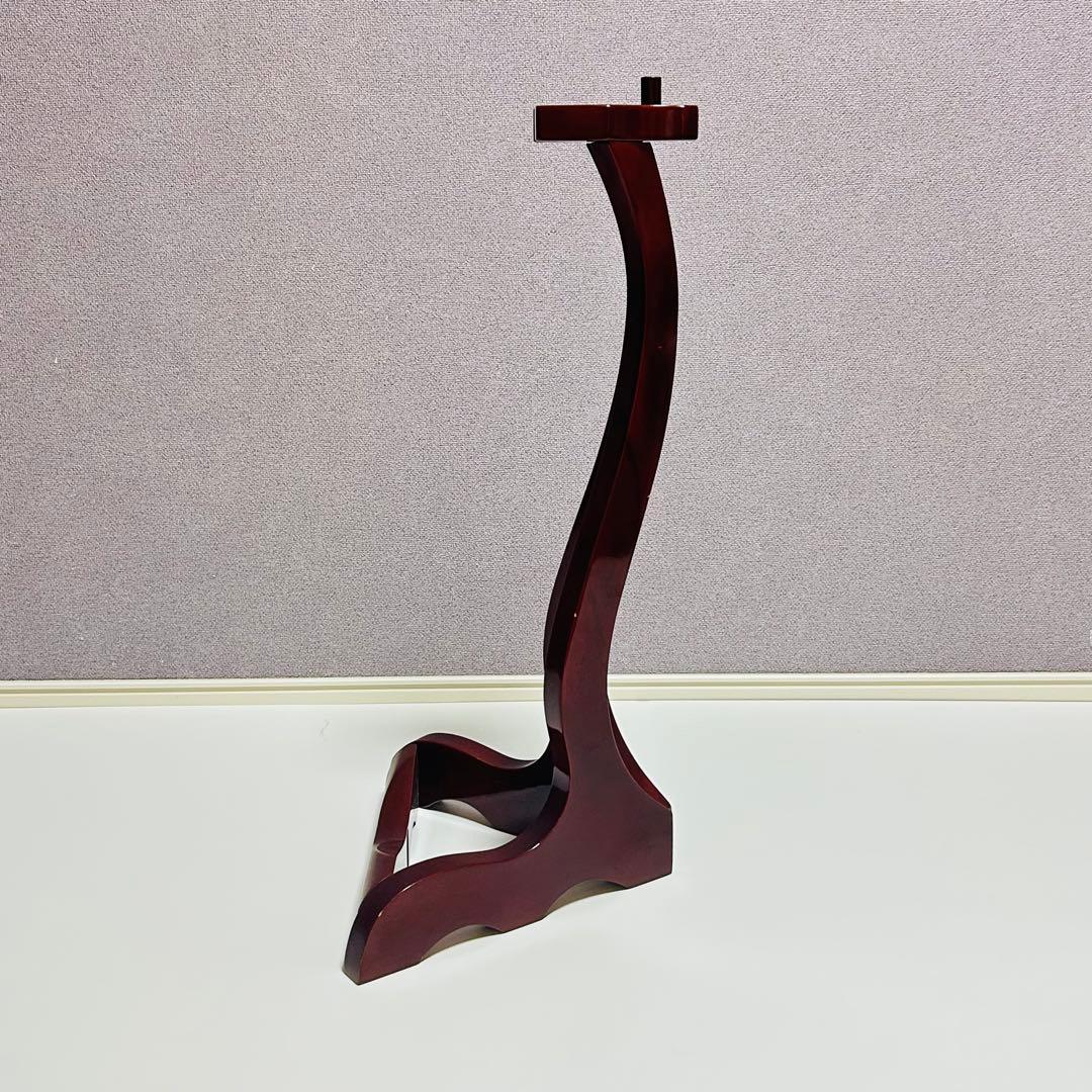 【美品】木製 三線立て スタンド 三角型
