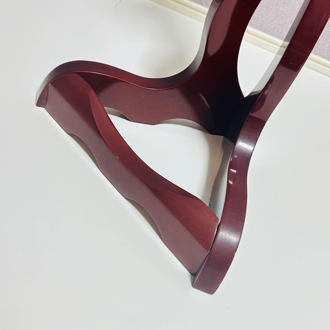【美品】木製 三線立て スタンド 三角型