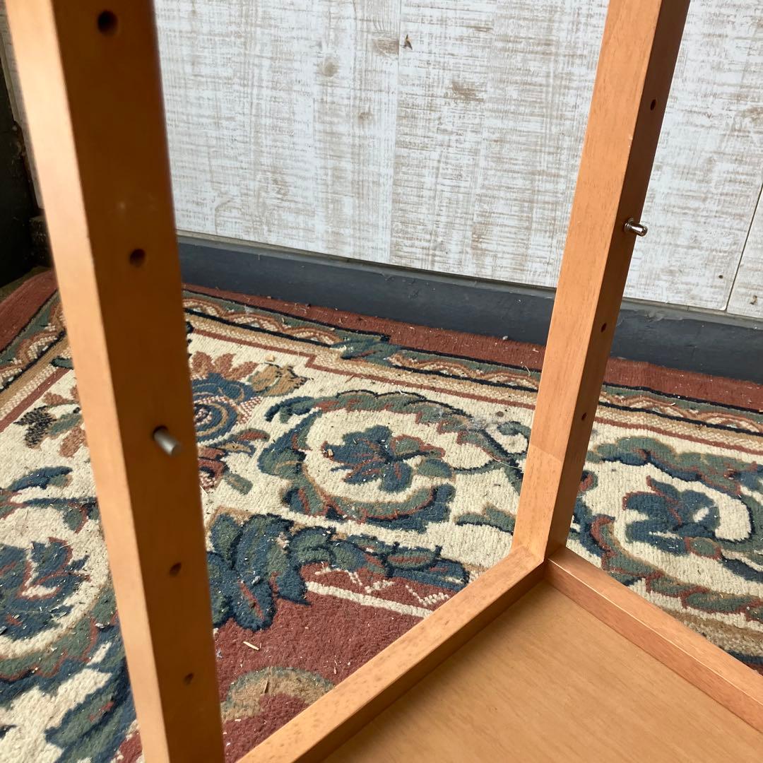 昭和レトロ タイル張り 木製キッチンワゴン キャスター付き キッチンカート