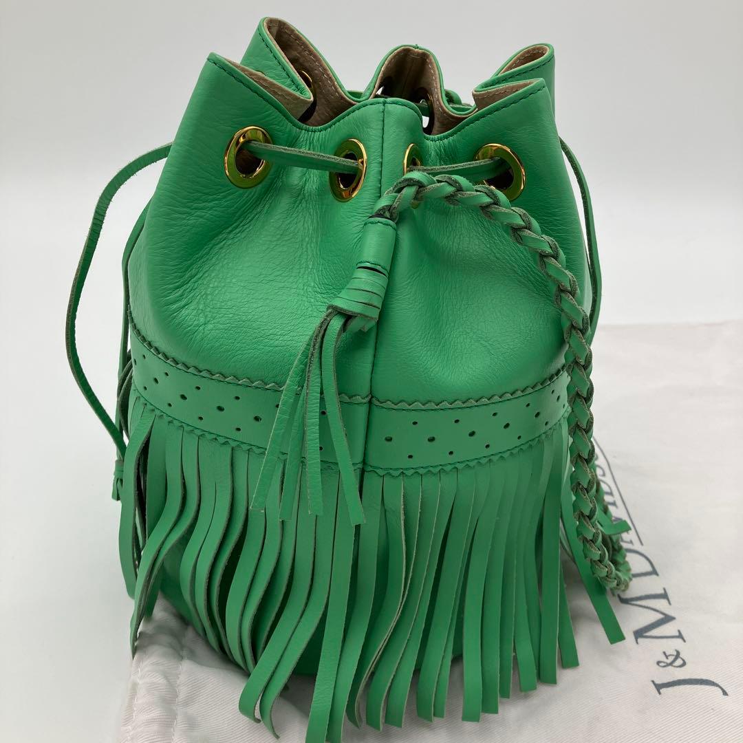 【美品】J&M DAVIDSON カーニバル ショルダーバッグ グリーン