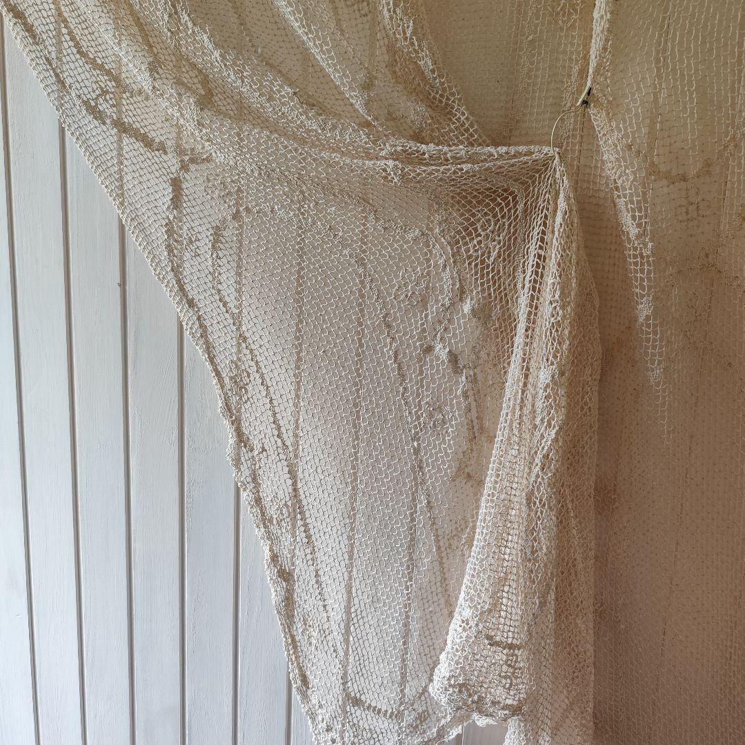 ハンドワークコットンフィレレース　生成り