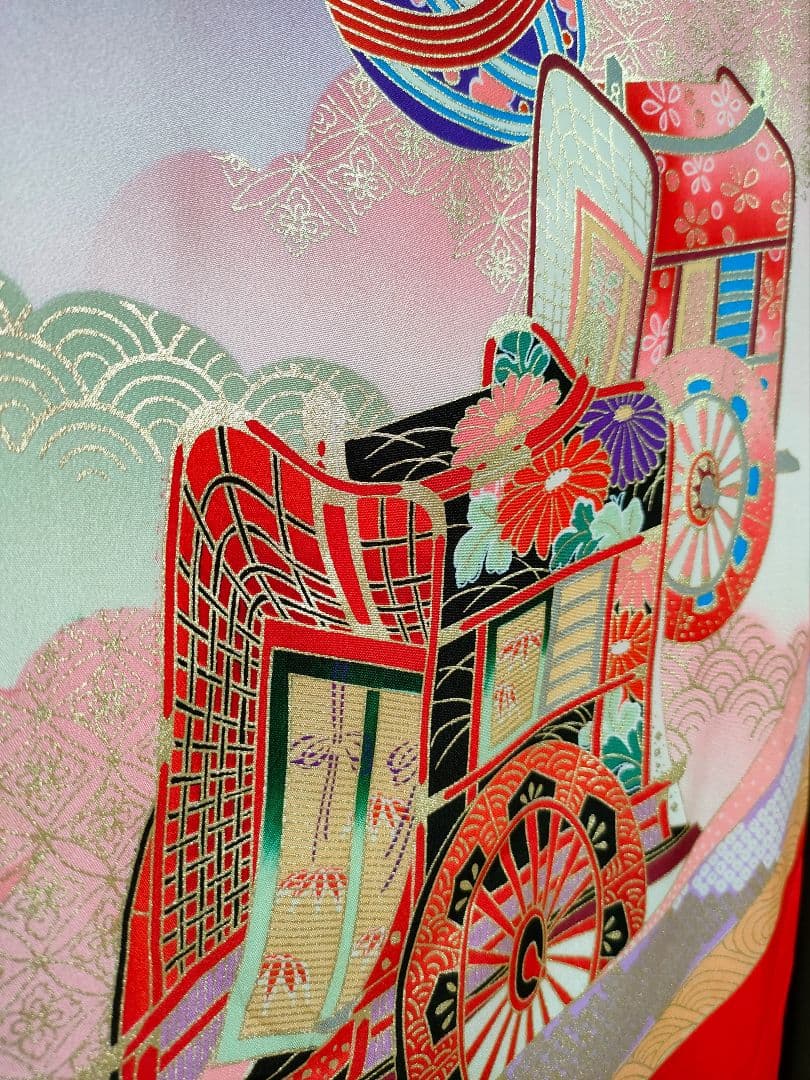 美品 お宮参り 産着 女の子 七五三3歳 一つ身