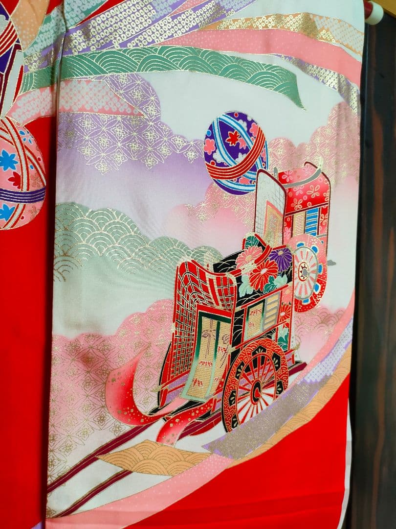 美品 お宮参り 産着 女の子 七五三3歳 一つ身