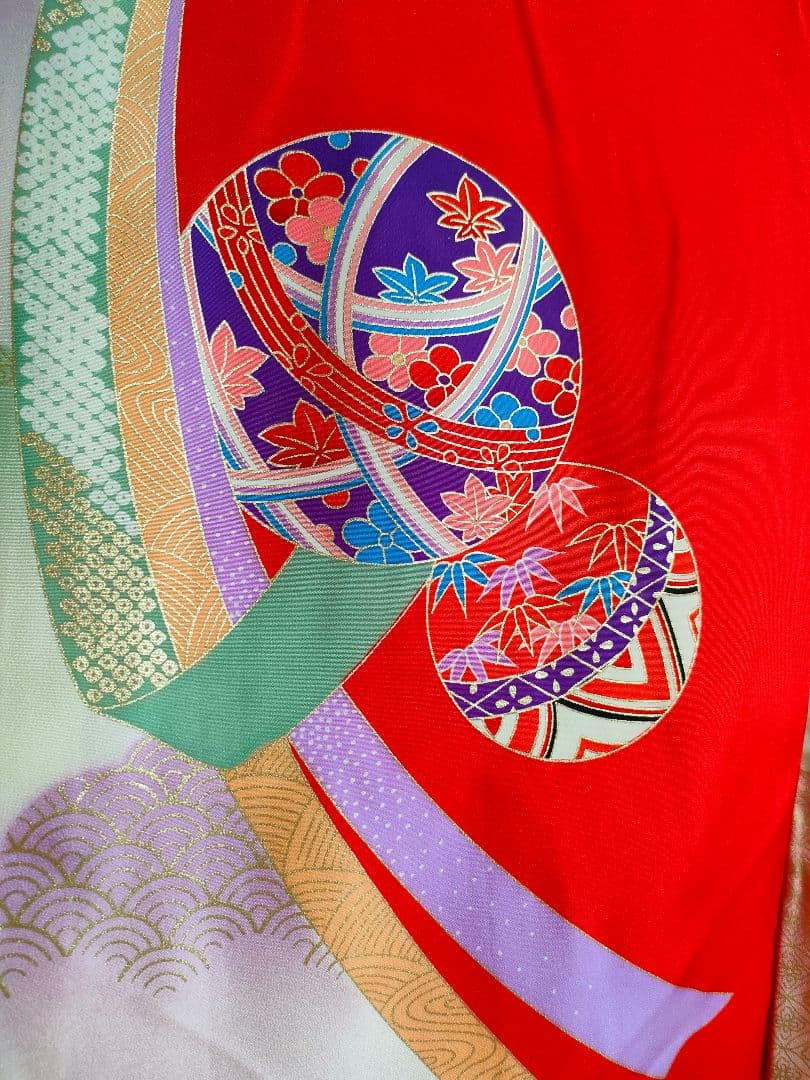 美品 お宮参り 産着 女の子 七五三3歳 一つ身