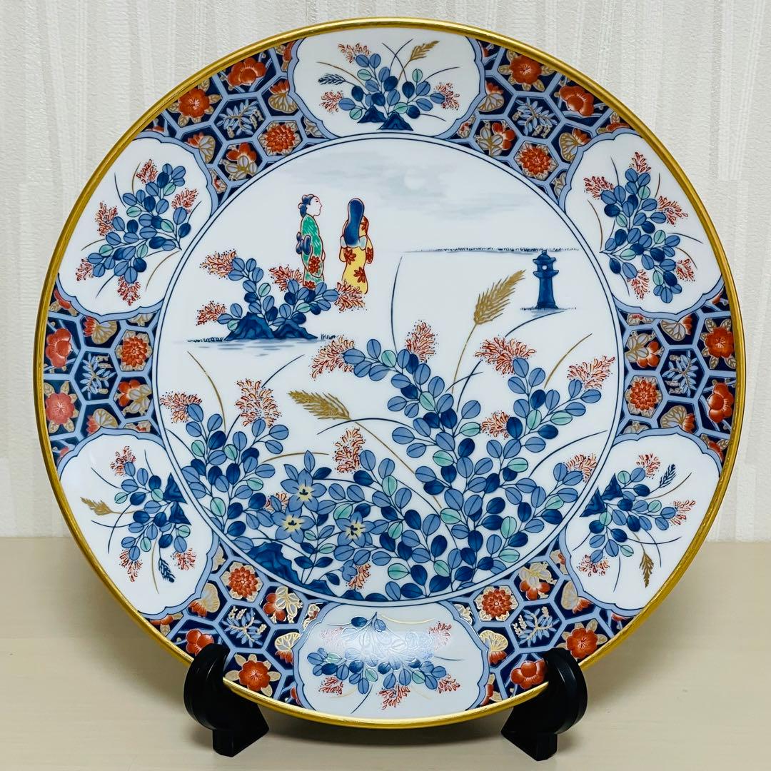 香蘭社 有田焼 フランクリンポーセリン 限定版絵皿 花の宴の内 6枚セット