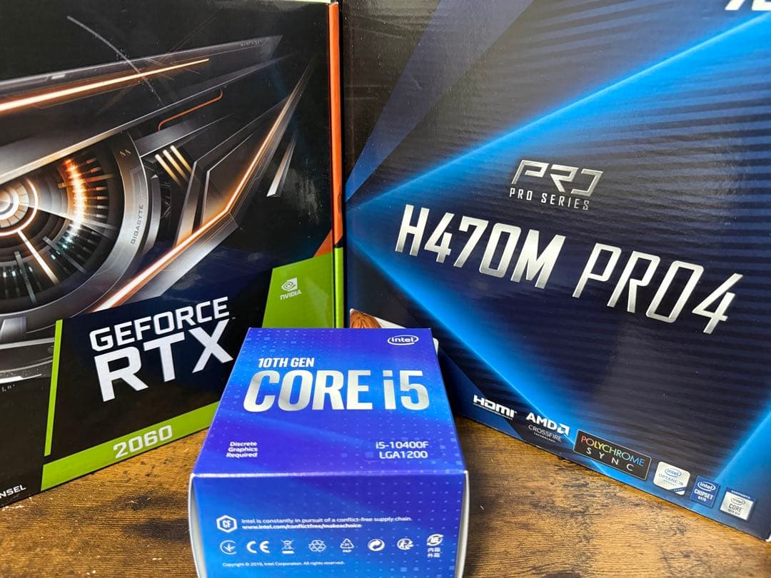 GeForce RTX 2060 Core i5 10400F マザボセット
