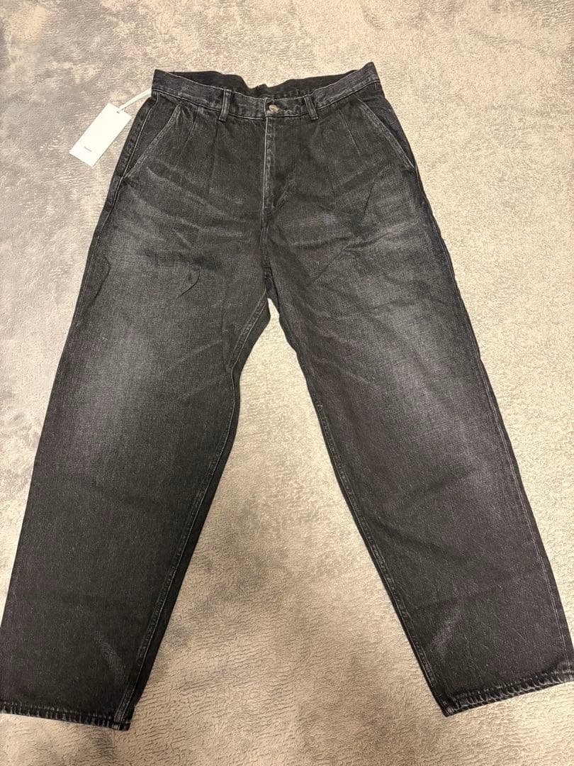 な*お様 Graphpaper Selvage Two Tuck Tapered