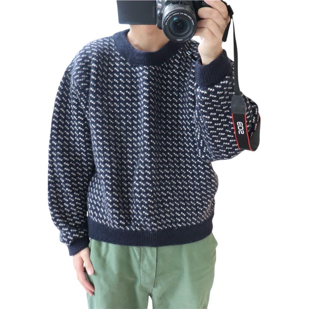 80s L.L. Bean エルエルビーン バーズアイ ニット ヴィンテージ L