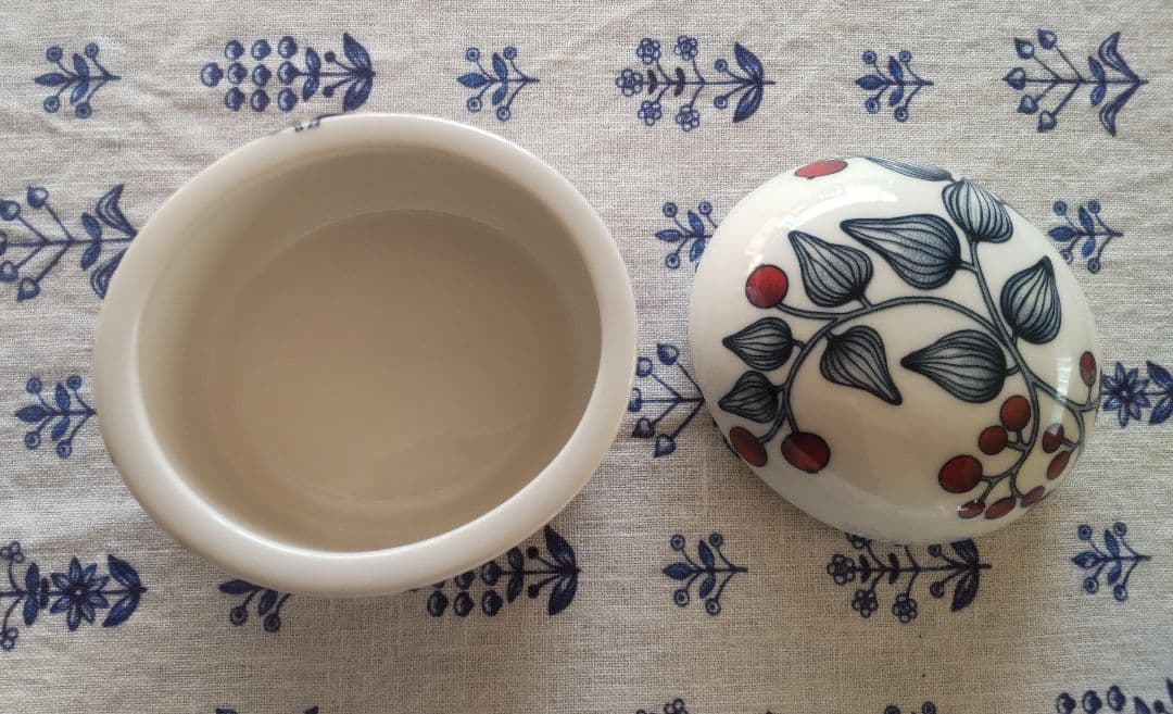 アラビア ルノ フロストロベリー 蓋つきジャー