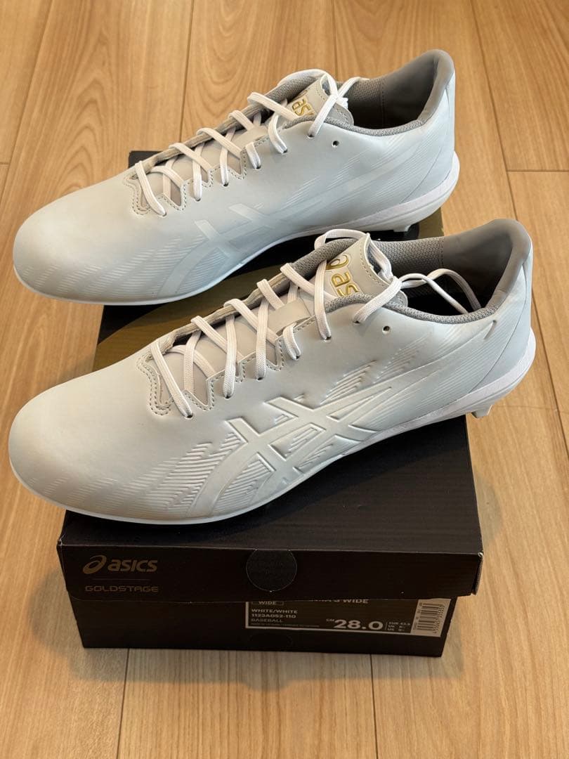 【新品未使用/希少】28cm (白)アシックス/GOLDSTAGE MA3