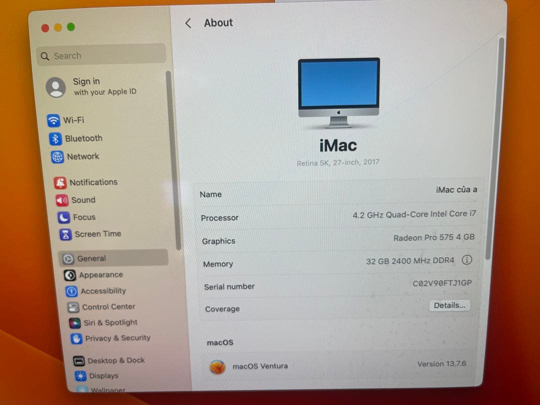 iMac Retina 5K 27インチ 2017年モデル ジャンク