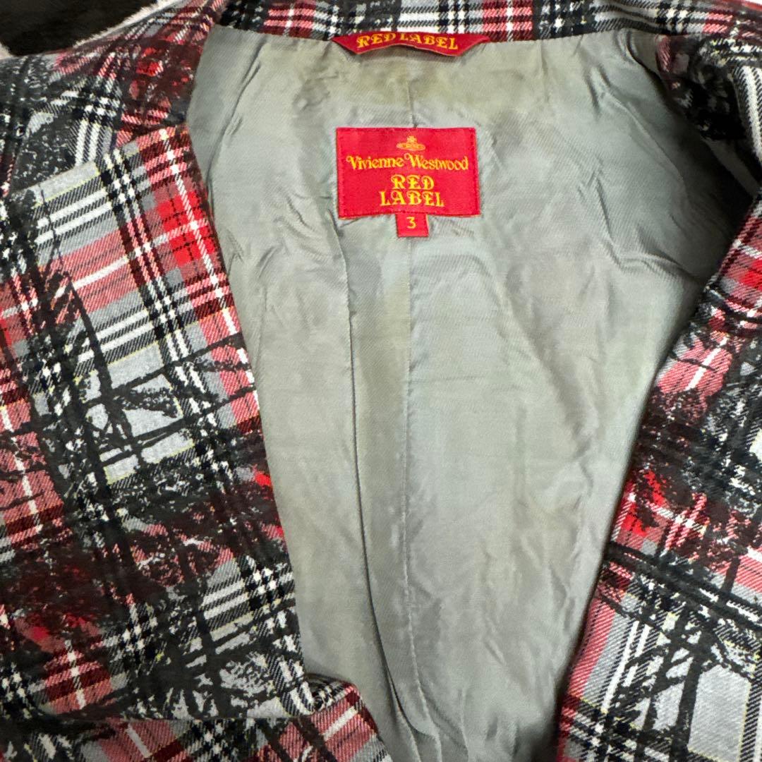 R*u様 ヴィヴィアンウエストウッド セットアップジャケット　チェックレッドオー