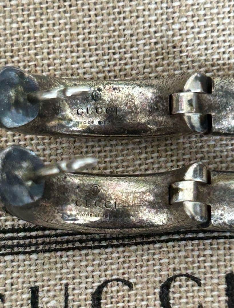 GUCCI 装飾 フラワー 花 フープ ピアス リング